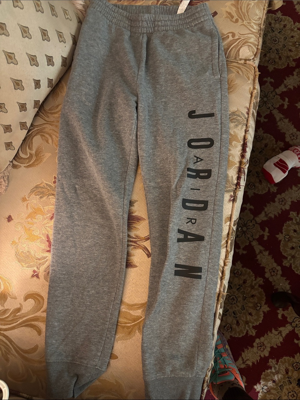 Jordan Gray Logo Joggers with Side Branding